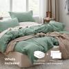 imageBedsure White Duvet Cover Full Size  3 Pieces Prewashed Extra Soft CottonLike Polyester Bedding Set Includes 1 Duvet Cover 80x90 Inches with Zipper Closure amp 2 Pillow Shams Comforter Not Included03  Sage Green No Comforter
