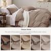 imageBedsure White Duvet Cover Full Size  3 Pieces Prewashed Extra Soft CottonLike Polyester Bedding Set Includes 1 Duvet Cover 80x90 Inches with Zipper Closure amp 2 Pillow Shams Comforter Not Included02  Khaki No Comforter