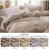 imageBedsure White Duvet Cover Full Size  3 Pieces Prewashed Extra Soft CottonLike Polyester Bedding Set Includes 1 Duvet Cover 80x90 Inches with Zipper Closure amp 2 Pillow Shams Comforter Not Included02  Khaki No Comforter
