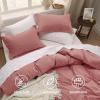 imageBedsure White Duvet Cover Full Size  3 Pieces Prewashed Extra Soft CottonLike Polyester Bedding Set Includes 1 Duvet Cover 80x90 Inches with Zipper Closure amp 2 Pillow Shams Comforter Not Included09  Pink Clay No Comforter