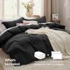 imageBedsure White Duvet Cover Full Size  3 Pieces Prewashed Extra Soft CottonLike Polyester Bedding Set Includes 1 Duvet Cover 80x90 Inches with Zipper Closure amp 2 Pillow Shams Comforter Not Included07  Black No Comforter