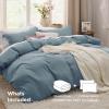imageBedsure White Duvet Cover Full Size  3 Pieces Prewashed Extra Soft CottonLike Polyester Bedding Set Includes 1 Duvet Cover 80x90 Inches with Zipper Closure amp 2 Pillow Shams Comforter Not Included05  Mineral Blue No Comforter
