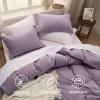 imageBedsure White Duvet Cover Full Size  3 Pieces Prewashed Extra Soft CottonLike Polyester Bedding Set Includes 1 Duvet Cover 80x90 Inches with Zipper Closure amp 2 Pillow Shams Comforter Not Included06  Grayish Purple No Comforter