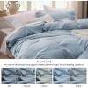 imageBedsure White Duvet Cover Full Size  3 Pieces Prewashed Extra Soft CottonLike Polyester Bedding Set Includes 1 Duvet Cover 80x90 Inches with Zipper Closure amp 2 Pillow Shams Comforter Not Included05  Mineral Blue No Comforter