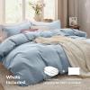 imageBedsure White Duvet Cover Full Size  3 Pieces Prewashed Extra Soft CottonLike Polyester Bedding Set Includes 1 Duvet Cover 80x90 Inches with Zipper Closure amp 2 Pillow Shams Comforter Not Included05  Celestial Blue No Comforter