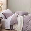 imageBedsure White Duvet Cover Full Size  3 Pieces Prewashed Extra Soft CottonLike Polyester Bedding Set Includes 1 Duvet Cover 80x90 Inches with Zipper Closure amp 2 Pillow Shams Comforter Not Included06  Dusty Purple No Comforter