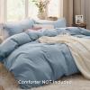 imageBedsure White Duvet Cover Full Size  3 Pieces Prewashed Extra Soft CottonLike Polyester Bedding Set Includes 1 Duvet Cover 80x90 Inches with Zipper Closure amp 2 Pillow Shams Comforter Not Included05  Mineral Blue No Comforter