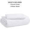 imageBedsure White Duvet Cover Full Size  3 Pieces Prewashed Extra Soft CottonLike Polyester Bedding Set Includes 1 Duvet Cover 80x90 Inches with Zipper Closure amp 2 Pillow Shams Comforter Not Included00  White No Comforter