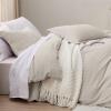imageBedsure White Duvet Cover Full Size  3 Pieces Prewashed Extra Soft CottonLike Polyester Bedding Set Includes 1 Duvet Cover 80x90 Inches with Zipper Closure amp 2 Pillow Shams Comforter Not Included02  Linen No Comforter