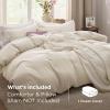 imageBedsure White Duvet Cover Full Size  3 Pieces Prewashed Extra Soft CottonLike Polyester Bedding Set Includes 1 Duvet Cover 80x90 Inches with Zipper Closure amp 2 Pillow Shams Comforter Not Included02  Oat Milk No Comforter