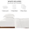 imageBedsure White Duvet Cover Full Size  3 Pieces Prewashed Extra Soft CottonLike Polyester Bedding Set Includes 1 Duvet Cover 80x90 Inches with Zipper Closure amp 2 Pillow Shams Comforter Not Included00  White No Comforter