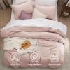 imageBedsure White Duvet Cover Full Size  3 Pieces Prewashed Extra Soft CottonLike Polyester Bedding Set Includes 1 Duvet Cover 80x90 Inches with Zipper Closure amp 2 Pillow Shams Comforter Not Included09  Rose Pink No Comforter