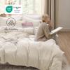 imageBedsure White Duvet Cover Full Size  3 Pieces Prewashed Extra Soft CottonLike Polyester Bedding Set Includes 1 Duvet Cover 80x90 Inches with Zipper Closure amp 2 Pillow Shams Comforter Not Included02  Oat Milk No Comforter