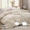 imageBedsure White Duvet Cover Full Size  3 Pieces Prewashed Extra Soft CottonLike Polyester Bedding Set Includes 1 Duvet Cover 80x90 Inches with Zipper Closure amp 2 Pillow Shams Comforter Not Included02  Oat Milk No Comforter