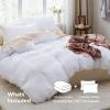 imageBedsure White Duvet Cover Full Size  3 Pieces Prewashed Extra Soft CottonLike Polyester Bedding Set Includes 1 Duvet Cover 80x90 Inches with Zipper Closure amp 2 Pillow Shams Comforter Not Included01  Bright White No Comforter