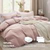 imageBedsure White Duvet Cover Full Size  3 Pieces Prewashed Extra Soft CottonLike Polyester Bedding Set Includes 1 Duvet Cover 80x90 Inches with Zipper Closure amp 2 Pillow Shams Comforter Not Included09  Rose Pink No Comforter