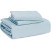 imageBedsure White Duvet Cover Full Size  3 Pieces Prewashed Extra Soft CottonLike Polyester Bedding Set Includes 1 Duvet Cover 80x90 Inches with Zipper Closure amp 2 Pillow Shams Comforter Not Included05  Sky Blue No Comforter