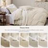 imageBedsure White Duvet Cover Full Size  3 Pieces Prewashed Extra Soft CottonLike Polyester Bedding Set Includes 1 Duvet Cover 80x90 Inches with Zipper Closure amp 2 Pillow Shams Comforter Not Included02  Oat Milk No Comforter