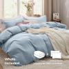 imageBedsure White Duvet Cover Full Size  3 Pieces Prewashed Extra Soft CottonLike Polyester Bedding Set Includes 1 Duvet Cover 80x90 Inches with Zipper Closure amp 2 Pillow Shams Comforter Not Included05  Celestial Blue No Comforter