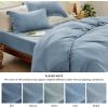 imageBedsure White Duvet Cover Full Size  3 Pieces Prewashed Extra Soft CottonLike Polyester Bedding Set Includes 1 Duvet Cover 80x90 Inches with Zipper Closure amp 2 Pillow Shams Comforter Not Included05  Mineral Blue No Comforter