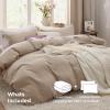 imageBedsure White Duvet Cover Full Size  3 Pieces Prewashed Extra Soft CottonLike Polyester Bedding Set Includes 1 Duvet Cover 80x90 Inches with Zipper Closure amp 2 Pillow Shams Comforter Not Included02  Deep Beige No Comforter