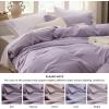 imageBedsure White Duvet Cover Full Size  3 Pieces Prewashed Extra Soft CottonLike Polyester Bedding Set Includes 1 Duvet Cover 80x90 Inches with Zipper Closure amp 2 Pillow Shams Comforter Not Included06  Grayish Purple No Comforter