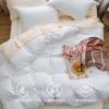 imageBedsure White Duvet Cover Full Size  3 Pieces Prewashed Extra Soft CottonLike Polyester Bedding Set Includes 1 Duvet Cover 80x90 Inches with Zipper Closure amp 2 Pillow Shams Comforter Not Included00  White No Comforter