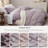 imageBedsure White Duvet Cover Full Size  3 Pieces Prewashed Extra Soft CottonLike Polyester Bedding Set Includes 1 Duvet Cover 80x90 Inches with Zipper Closure amp 2 Pillow Shams Comforter Not Included06  Dusty Purple No Comforter