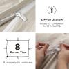 imageBedsure White Duvet Cover Full Size  3 Pieces Prewashed Extra Soft CottonLike Polyester Bedding Set Includes 1 Duvet Cover 80x90 Inches with Zipper Closure amp 2 Pillow Shams Comforter Not Included02  Linen No Comforter