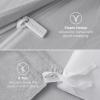 imageBedsure White Duvet Cover Full Size  3 Pieces Prewashed Extra Soft CottonLike Polyester Bedding Set Includes 1 Duvet Cover 80x90 Inches with Zipper Closure amp 2 Pillow Shams Comforter Not Included04  Light Grey No Comforter