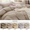 imageBedsure White Duvet Cover Full Size  3 Pieces Prewashed Extra Soft CottonLike Polyester Bedding Set Includes 1 Duvet Cover 80x90 Inches with Zipper Closure amp 2 Pillow Shams Comforter Not Included02  Deep Beige No Comforter