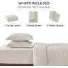 imageBedsure White Duvet Cover Full Size  3 Pieces Prewashed Extra Soft CottonLike Polyester Bedding Set Includes 1 Duvet Cover 80x90 Inches with Zipper Closure amp 2 Pillow Shams Comforter Not Included02  Linen No Comforter