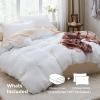 imageBedsure White Duvet Cover Full Size  3 Pieces Prewashed Extra Soft CottonLike Polyester Bedding Set Includes 1 Duvet Cover 80x90 Inches with Zipper Closure amp 2 Pillow Shams Comforter Not Included00  White No Comforter