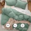 imageBedsure White Duvet Cover Full Size  3 Pieces Prewashed Extra Soft CottonLike Polyester Bedding Set Includes 1 Duvet Cover 80x90 Inches with Zipper Closure amp 2 Pillow Shams Comforter Not Included03  Sage Green No Comforter