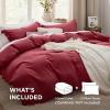 imageBedsure White Duvet Cover Full Size  3 Pieces Prewashed Extra Soft CottonLike Polyester Bedding Set Includes 1 Duvet Cover 80x90 Inches with Zipper Closure amp 2 Pillow Shams Comforter Not Included10  Red No Comforter