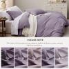 imageBedsure White Duvet Cover Full Size  3 Pieces Prewashed Extra Soft CottonLike Polyester Bedding Set Includes 1 Duvet Cover 80x90 Inches with Zipper Closure amp 2 Pillow Shams Comforter Not Included06  Grayish Purple No Comforter