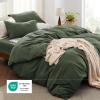 imageBedsure White Duvet Cover Full Size  3 Pieces Prewashed Extra Soft CottonLike Polyester Bedding Set Includes 1 Duvet Cover 80x90 Inches with Zipper Closure amp 2 Pillow Shams Comforter Not Included03  Olive Green No Comforter