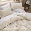 imageBedsure White Duvet Cover Full Size  3 Pieces Prewashed Extra Soft CottonLike Polyester Bedding Set Includes 1 Duvet Cover 80x90 Inches with Zipper Closure amp 2 Pillow Shams Comforter Not Included02  Oat Milk No Comforter