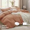 imageBedsure White Duvet Cover Full Size  3 Pieces Prewashed Extra Soft CottonLike Polyester Bedding Set Includes 1 Duvet Cover 80x90 Inches with Zipper Closure amp 2 Pillow Shams Comforter Not Included02 Taupe No Comforter