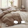 imageBedsure White Duvet Cover Full Size  3 Pieces Prewashed Extra Soft CottonLike Polyester Bedding Set Includes 1 Duvet Cover 80x90 Inches with Zipper Closure amp 2 Pillow Shams Comforter Not Included02 Deep Khaki No Comforter
