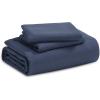imageBedsure White Duvet Cover Full Size  3 Pieces Prewashed Extra Soft CottonLike Polyester Bedding Set Includes 1 Duvet Cover 80x90 Inches with Zipper Closure amp 2 Pillow Shams Comforter Not Included05  Navy No Comforter