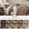 imageBedsure White Duvet Cover Full Size  3 Pieces Prewashed Extra Soft CottonLike Polyester Bedding Set Includes 1 Duvet Cover 80x90 Inches with Zipper Closure amp 2 Pillow Shams Comforter Not Included02 Deep Khaki No Comforter