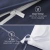 imageBedsure White Duvet Cover Full Size  3 Pieces Prewashed Extra Soft CottonLike Polyester Bedding Set Includes 1 Duvet Cover 80x90 Inches with Zipper Closure amp 2 Pillow Shams Comforter Not Included05  Navy No Comforter