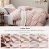 imageBedsure White Duvet Cover Full Size  3 Pieces Prewashed Extra Soft CottonLike Polyester Bedding Set Includes 1 Duvet Cover 80x90 Inches with Zipper Closure amp 2 Pillow Shams Comforter Not Included09  Rose Pink No Comforter