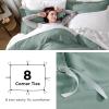 imageBedsure White Duvet Cover Full Size  3 Pieces Prewashed Extra Soft CottonLike Polyester Bedding Set Includes 1 Duvet Cover 80x90 Inches with Zipper Closure amp 2 Pillow Shams Comforter Not Included03  Sage Green No Comforter