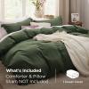 imageBedsure White Duvet Cover Full Size  3 Pieces Prewashed Extra Soft CottonLike Polyester Bedding Set Includes 1 Duvet Cover 80x90 Inches with Zipper Closure amp 2 Pillow Shams Comforter Not Included03  Olive Green No Comforter