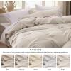 imageBedsure White Duvet Cover Full Size  3 Pieces Prewashed Extra Soft CottonLike Polyester Bedding Set Includes 1 Duvet Cover 80x90 Inches with Zipper Closure amp 2 Pillow Shams Comforter Not Included02  Linen No Comforter