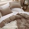 imageBedsure White Duvet Cover Full Size  3 Pieces Prewashed Extra Soft CottonLike Polyester Bedding Set Includes 1 Duvet Cover 80x90 Inches with Zipper Closure amp 2 Pillow Shams Comforter Not Included02 Deep Khaki No Comforter