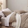 imageBedsure White Duvet Cover Full Size  3 Pieces Prewashed Extra Soft CottonLike Polyester Bedding Set Includes 1 Duvet Cover 80x90 Inches with Zipper Closure amp 2 Pillow Shams Comforter Not Included02  Khaki No Comforter
