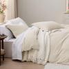 imageBedsure White Duvet Cover Full Size  3 Pieces Prewashed Extra Soft CottonLike Polyester Bedding Set Includes 1 Duvet Cover 80x90 Inches with Zipper Closure amp 2 Pillow Shams Comforter Not Included02  Oat Milk No Comforter